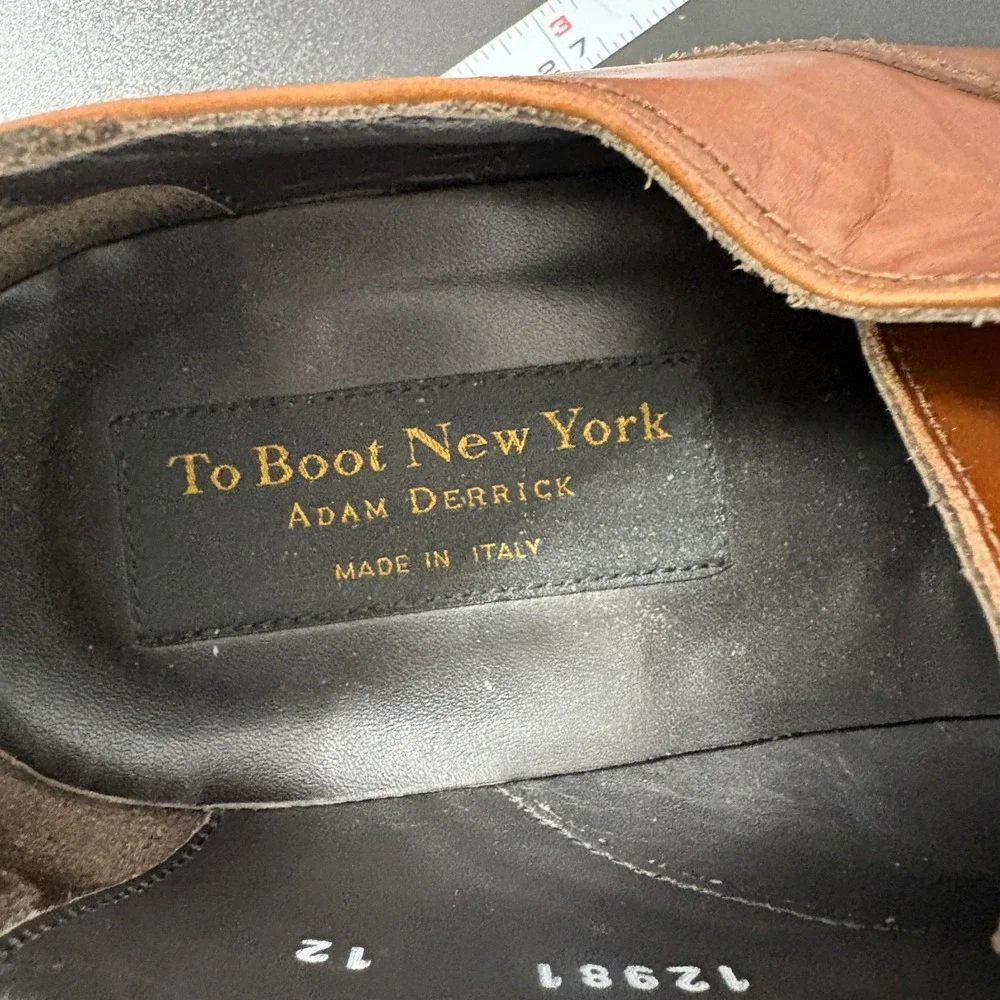 To Boot New York Mens Cap Toe Oxford 12 Brown Leather Made in Italy 12981 Career